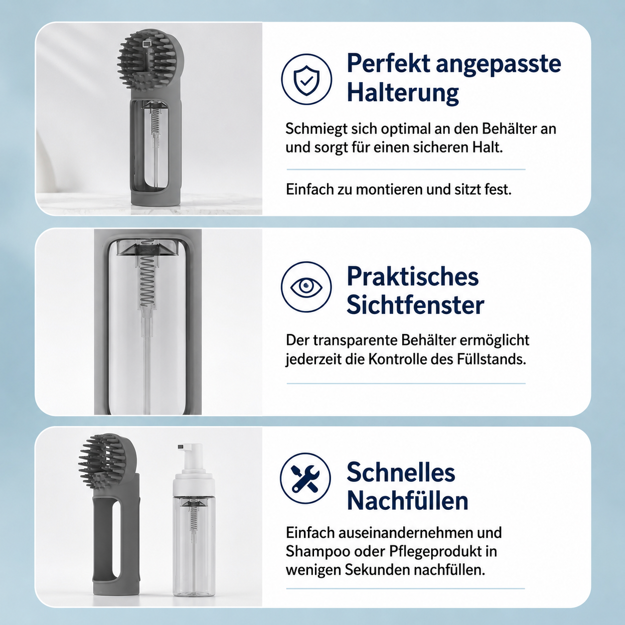 2-in-1 Badebürste für Haustiere