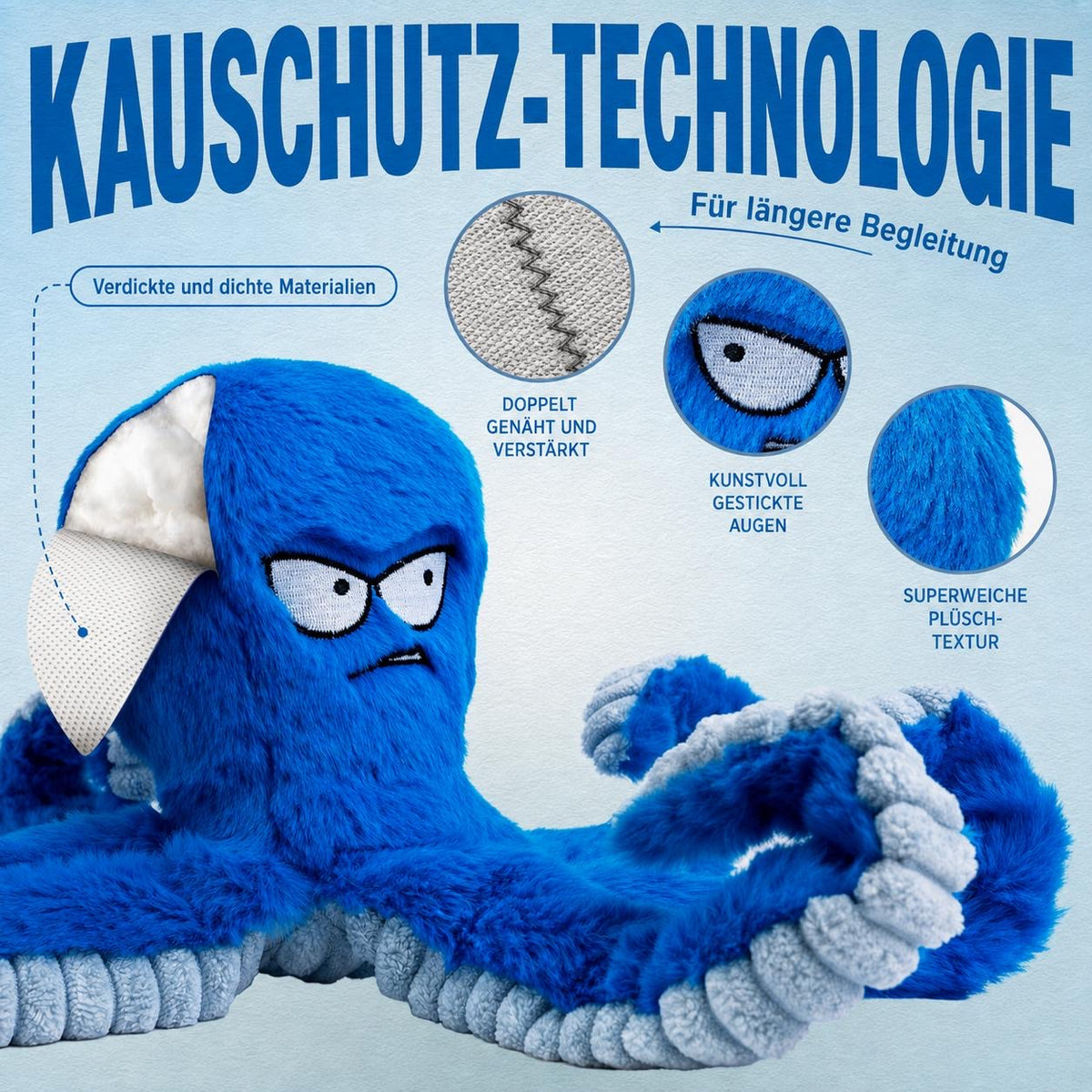 Robustes Oktopus Hundespielzeug