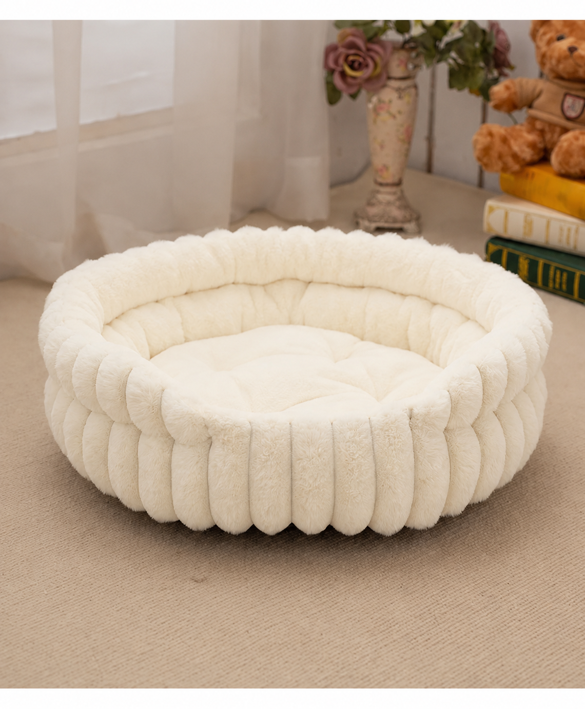 Flauschiges Katzenbett