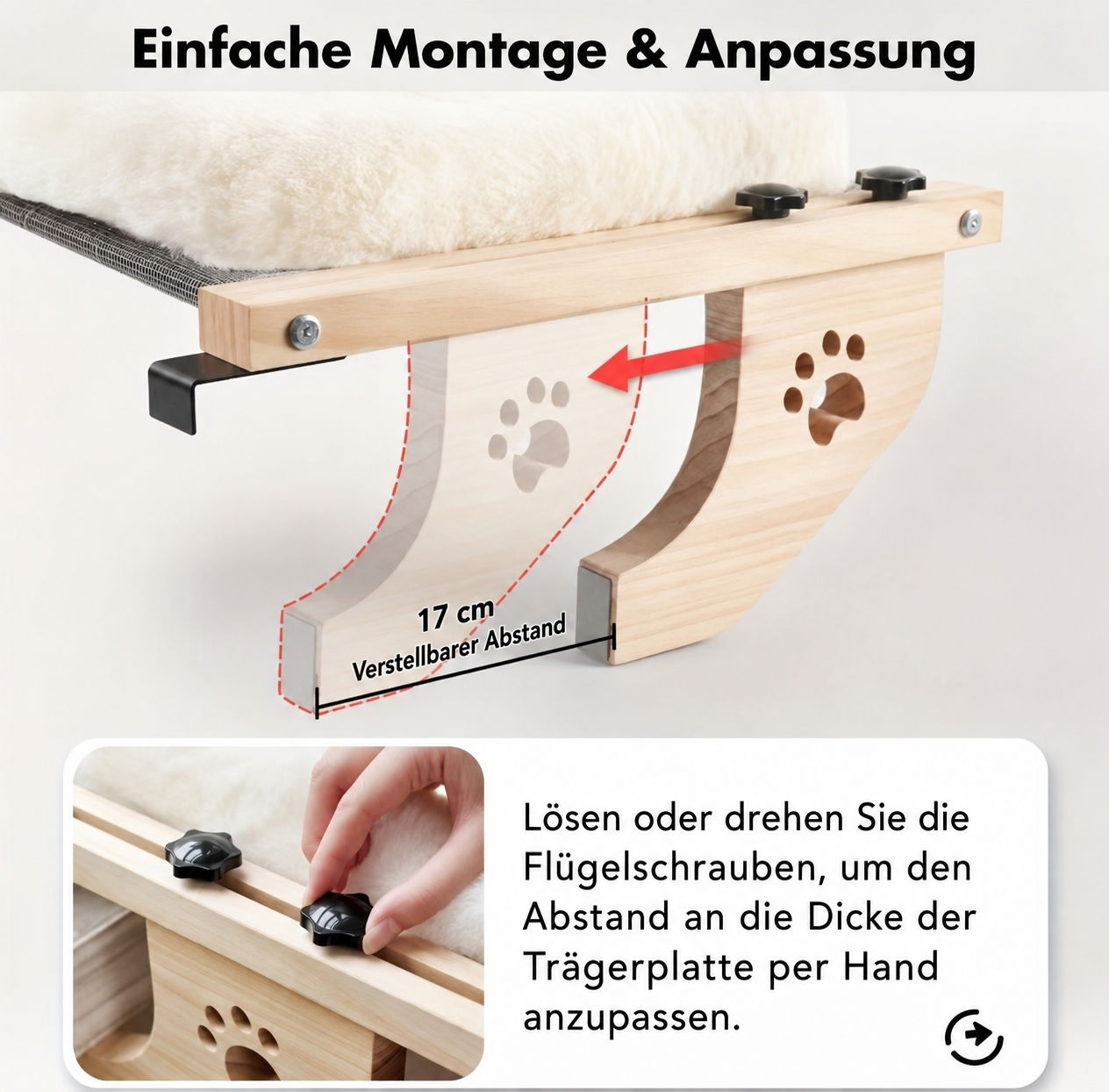 Premium Katzen-Fensterliege
