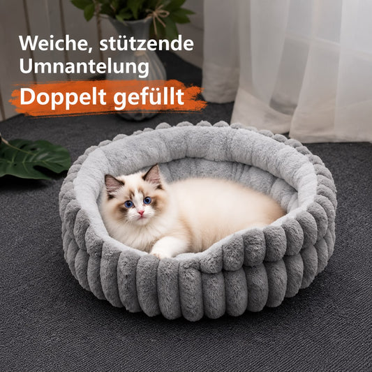 Flauschiges Katzenbett