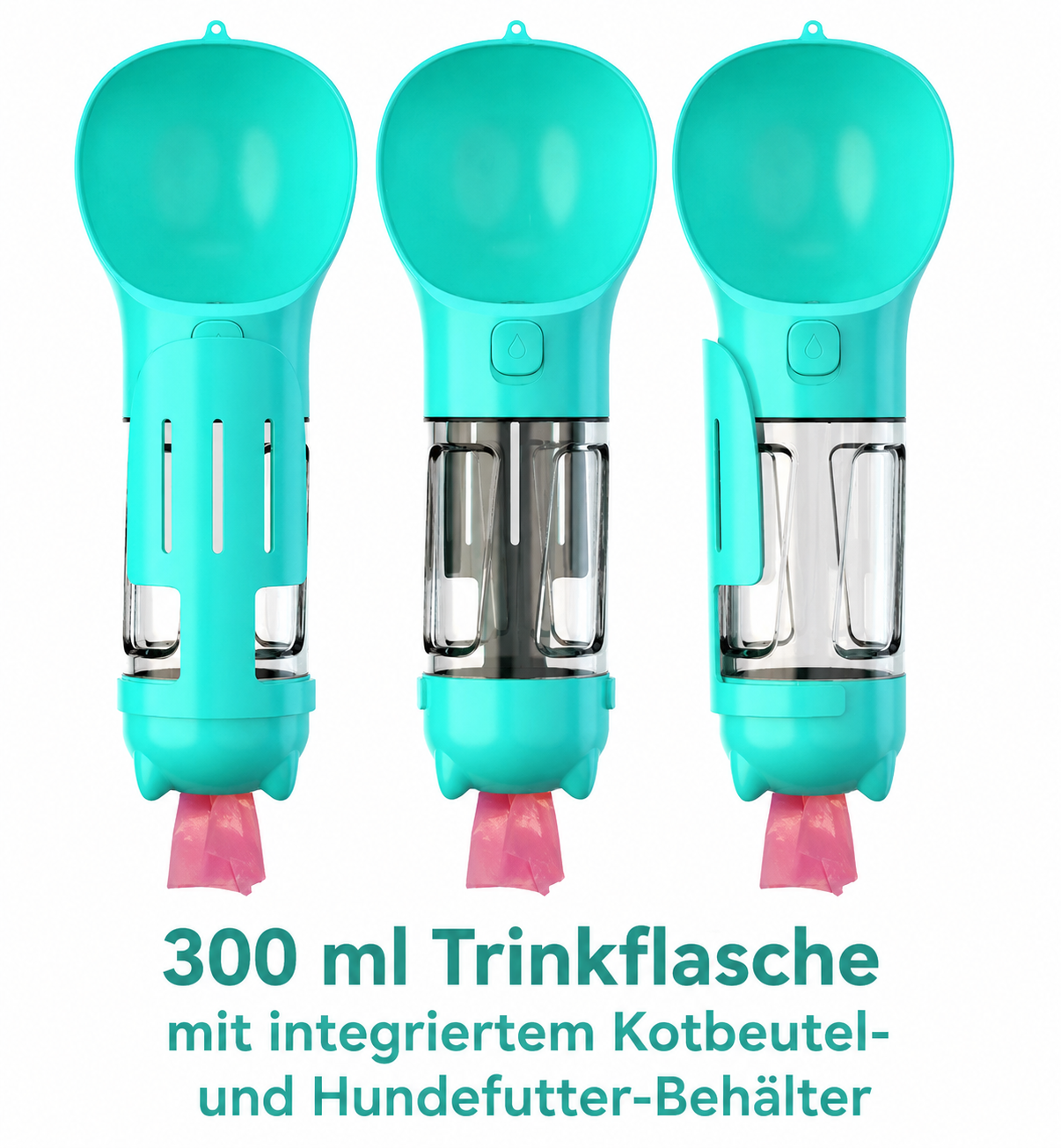 3-In-1 Hunde-Trinkflasche